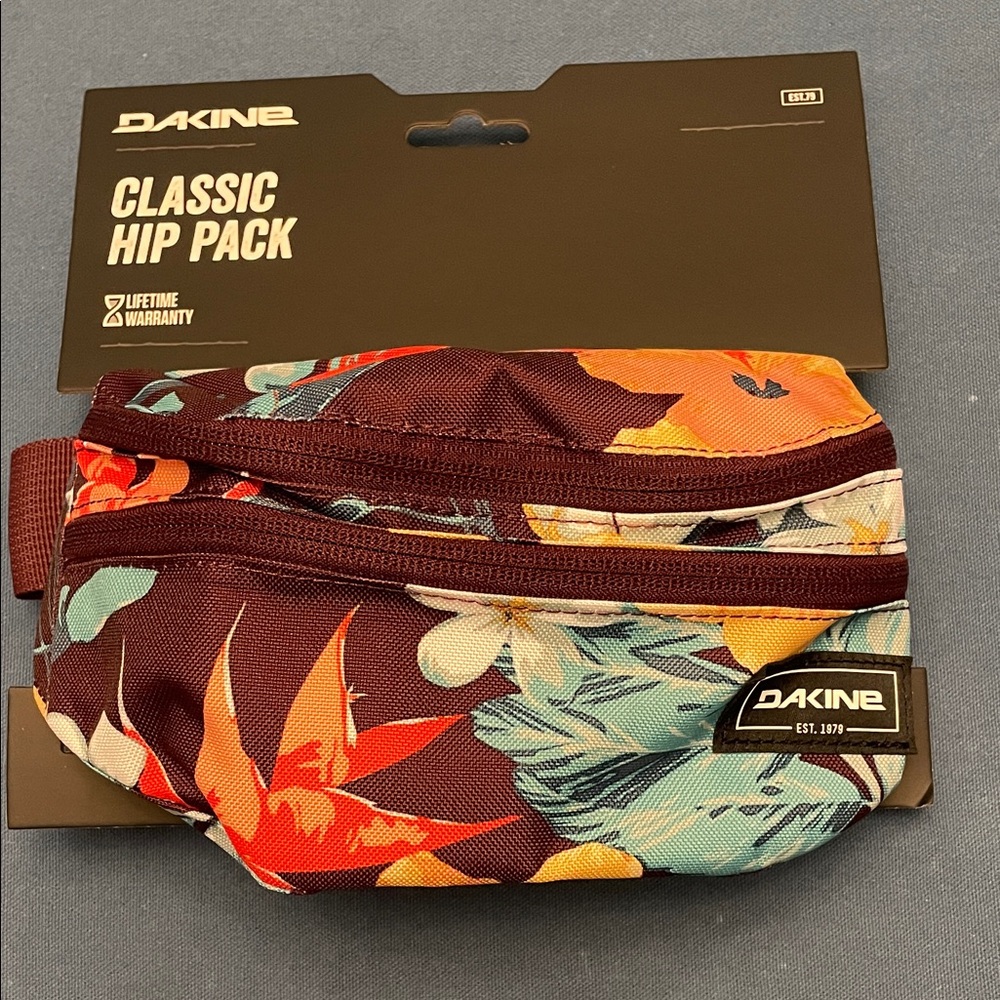 Dakine Floral Classic Hip Pack in Burgundy and Orange